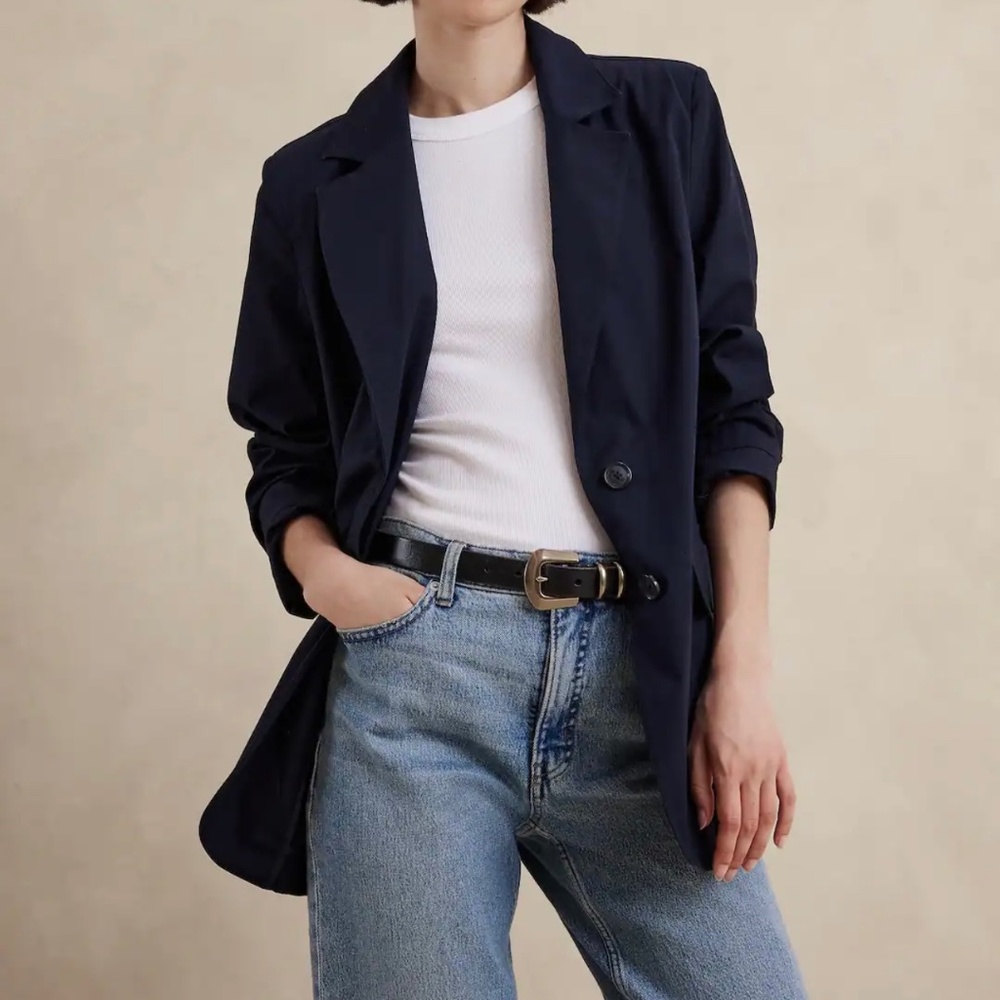 NWT Banana Republic Factory Unlined Poplin Blazer
